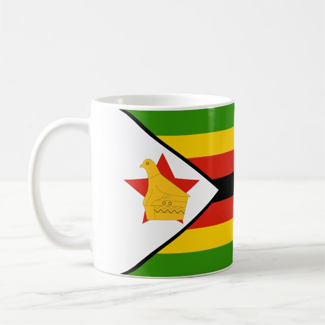 Caneca De Café Bandeira do Zimbabué (Esquerda)