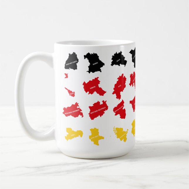 Caneca De Café Bandeira dos Estados Alemães (Esquerda)