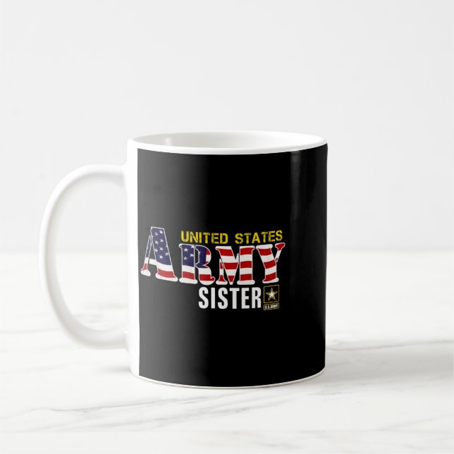 Caneca De Café Bandeira dos Estados Unidos Irmã do Exército Ameri (Esquerda)