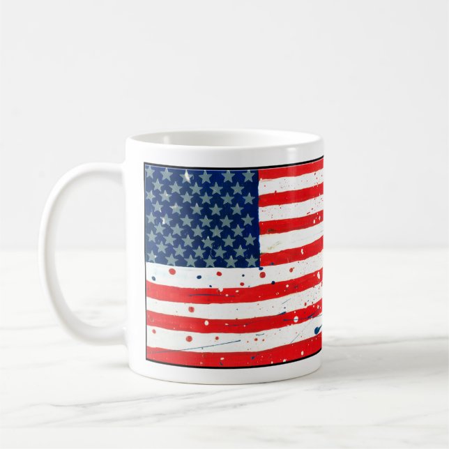 Caneca De Café Bandeira dos EUA (Esquerda)