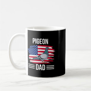 Caneca De Café Bandeira dos EUA 4 de Julho Dia dos Pais Pombo Pai