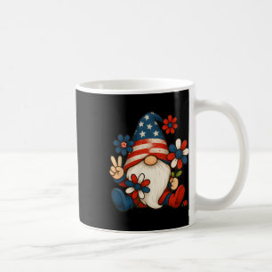Caneca De Café Bandeira dos EUA 4 de Julho Gnome e Design de Beso