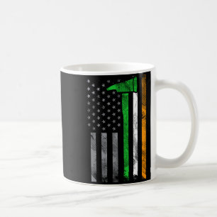 Caneca De Café Bandeira dos EUA Bombeiro Irlandês Americano Macha