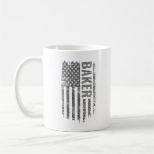 Caneca De Café Bandeira dos EUA design desgastado para padeiro
