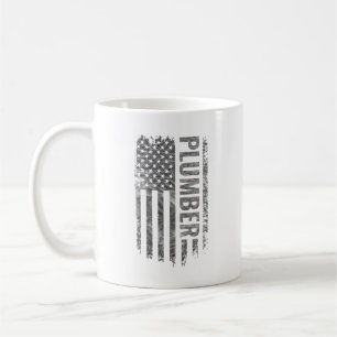 Caneca De Café Bandeira dos EUA encanador design desgastado