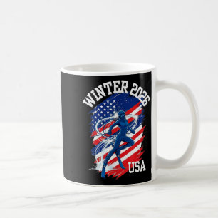 Caneca De Café bandeira dos EUA gráfico de esqui