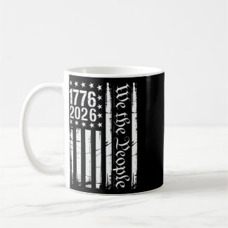 Caneca De Café Bandeira dos EUA Patriótica História 1776 2026 250
