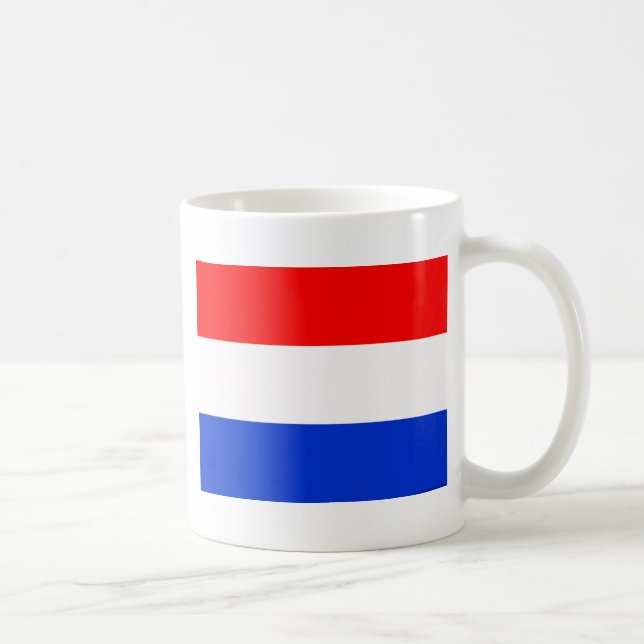 Caneca De Café Bandeira dos Países Baixos (Direita)