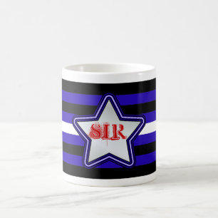 Caneca De Café Bandeira e estrela de couro