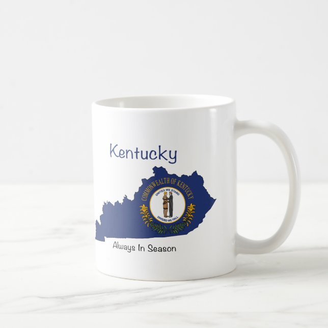 Caneca De Café Bandeira e mapa de Kentucky (Direita)
