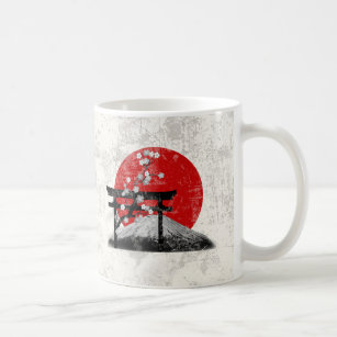 Caneca De Café Bandeira e símbolos de Japão ID153