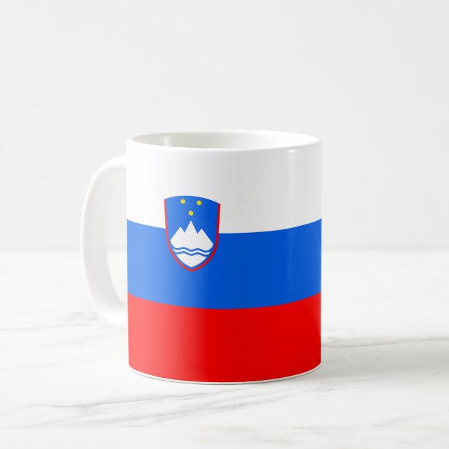 Caneca De Café Bandeira eslovena (Frente Esquerda)