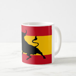 Caneca De Café Bandeira espanhola com touro
