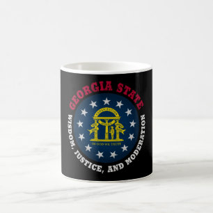 CANECA DE CAFÉ BANDEIRA ESTATAL DA GEÓRGIA PEACH