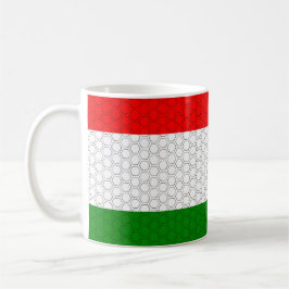 Caneca De Café Bandeira Estilizada da Hungria