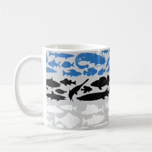 Caneca De Café Bandeira Estoniana Feita de Peixe - Design de Pesc