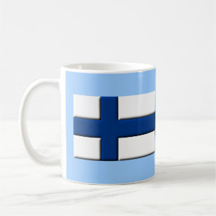 Caneca De Café Bandeira Finlandesa Suomi Mug