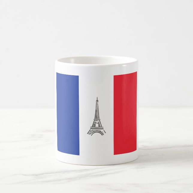 Caneca De Café Bandeira francesa da Torre Eiffel Themed Mug (Centro)