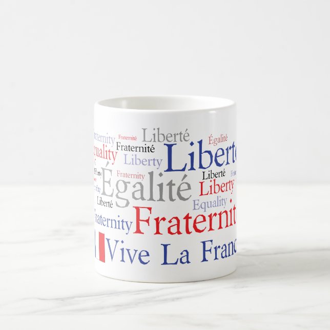 Caneca De Café Bandeira francesa - Liberté, Égalité, Fraternité (Centro)