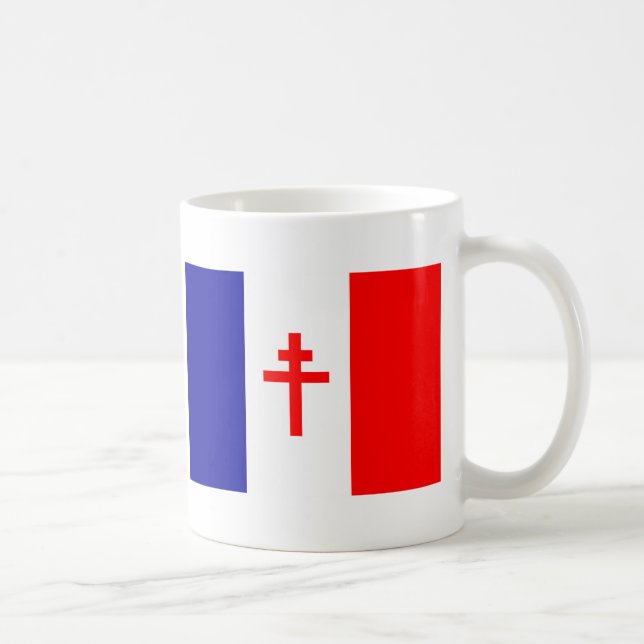 Caneca De Café Bandeira francesa livre das forças (Direita)