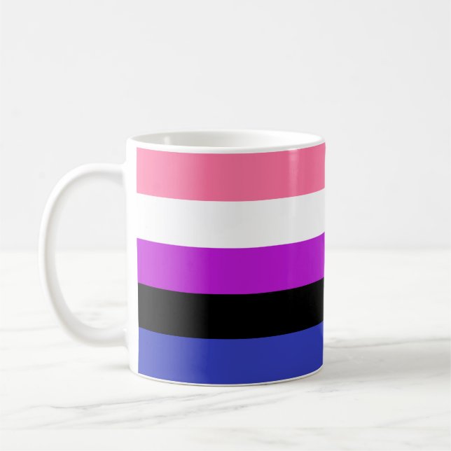 Caneca De Café Bandeira Genderfluid (Esquerda)