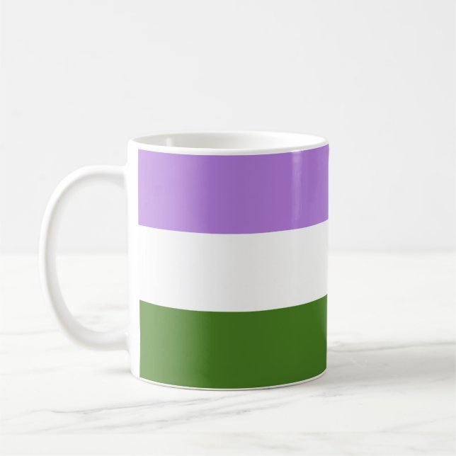 Caneca De Café Bandeira Genderqueer (Esquerda)