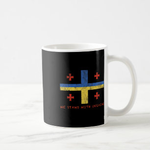 Caneca De Café Bandeira georgiana-ucraniana - Países Amigos