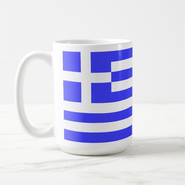 Caneca De Café Bandeira Grega Total (Esquerda)