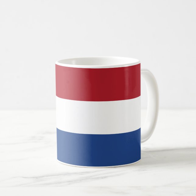 Caneca De Café Bandeira Holandesa (Frente Esquerda)