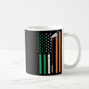 Caneca De Café Bandeira Irlandesa dos EUA de Golfe Vintage St Pat