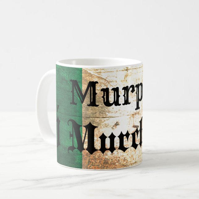 Caneca De Café Bandeira irlandesa Murphy (Frente Esquerda)