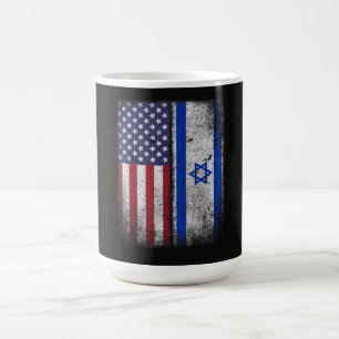 Caneca De Café Bandeira Israelense Americana Israel EUA Raízes Am
