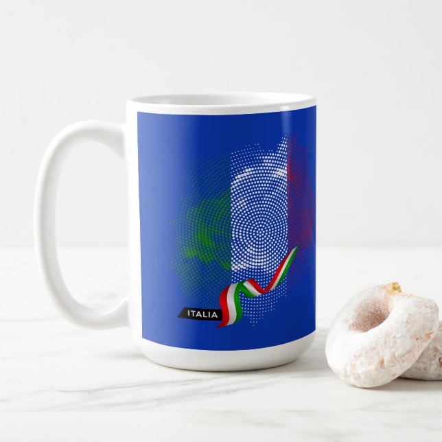 Caneca De Café bandeira italiana (Com Donut)