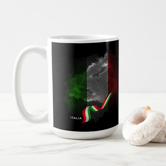 Caneca De Café Bandeira italiana (Com Donut)