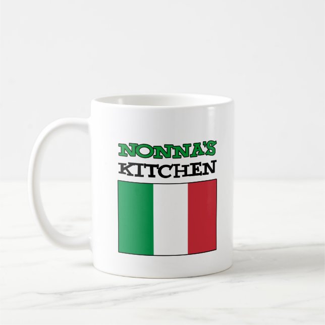 Caneca De Café Bandeira italiana de Nonna's Kitchen (Esquerda)