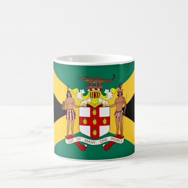 Caneca De Café Bandeira jamaicana/ Casaco de armas (Centro)