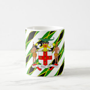 Caneca De Café Bandeira jamaicana das listras