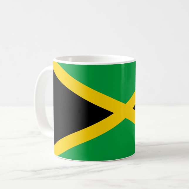 Caneca De Café Bandeira (jamaicana) de Jamaica (Frente Esquerda)
