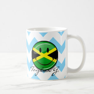 Caneca De Café Bandeira jamaicana sorridente
