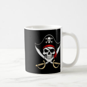 Caneca De Café Bandeira Jolly Roger do Pirata Caveira Halloween