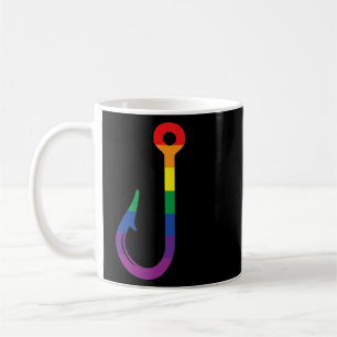 Caneca De Café Bandeira Lgbt Gancho de Pesca Angler Gay Orgulho Q