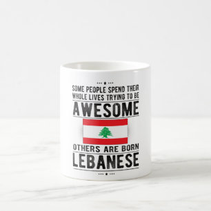 Caneca De Café Bandeira Libanesa Patrimônio Libanês Raízes Lib