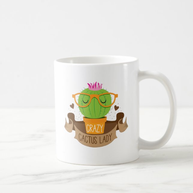 Caneca De Café bandeira louca da senhora do cacto (Direita)