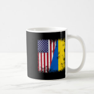Caneca De Café Bandeira meio ucraniana vintage presente Ucrânia E