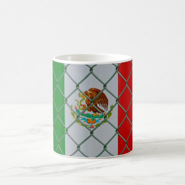 Caneca De Café Bandeira Mexicana Protegida (Centro)