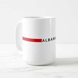 Caneca De Café Bandeira minimalista albanesa