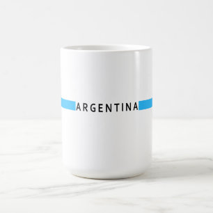 Caneca De Café Bandeira minimalista argentina