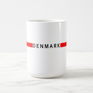 Caneca De Café Bandeira minimalista da Dinamarca