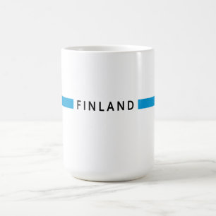 Caneca De Café Bandeira minimalista da Finlândia