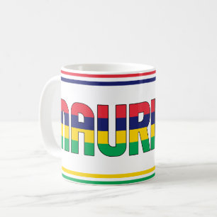 Caneca De Café Bandeira Nacional de Maurício Patriótica